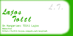 lajos toltl business card