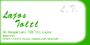 lajos toltl business card